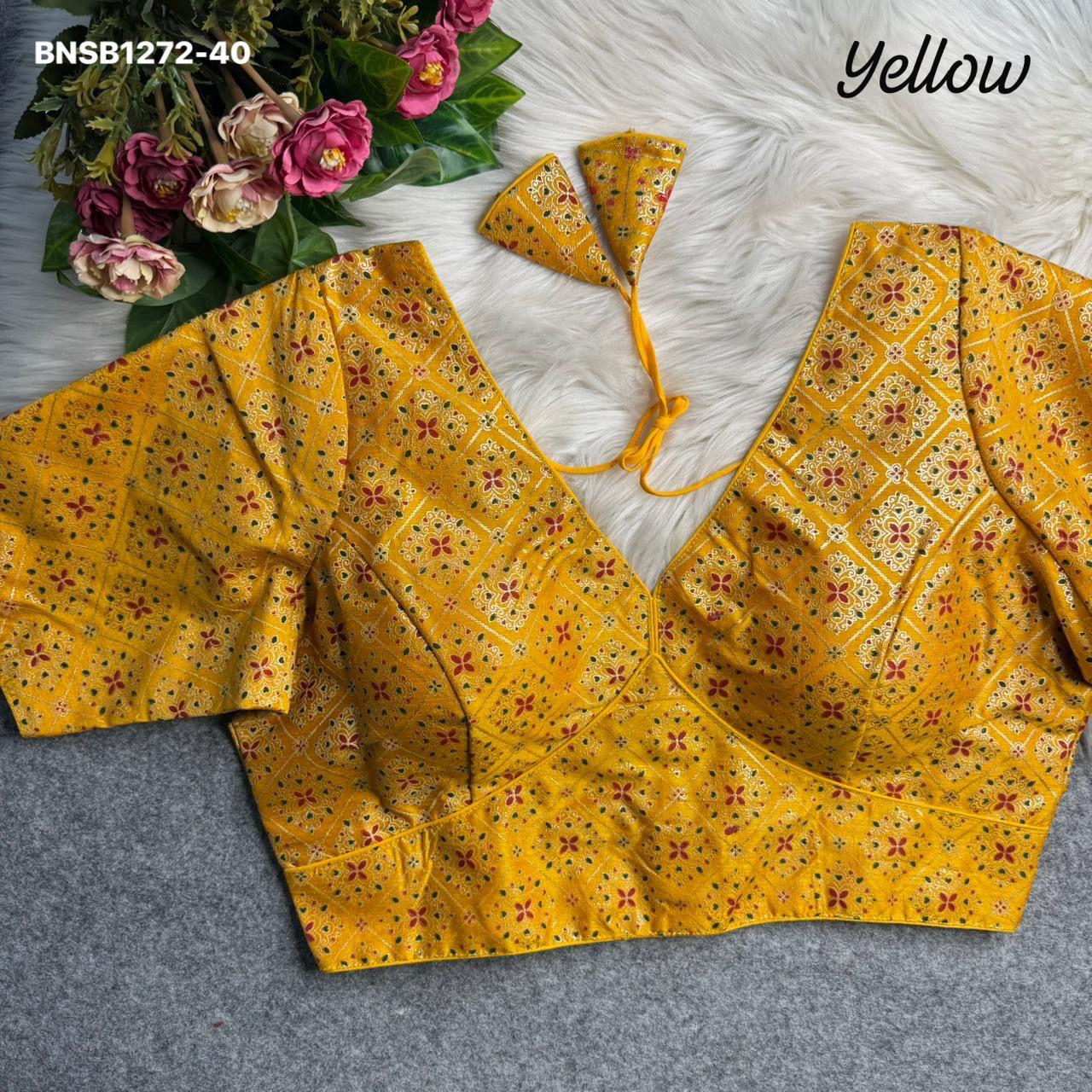Sabyasachi-Inspired Patoda Print-Yellow